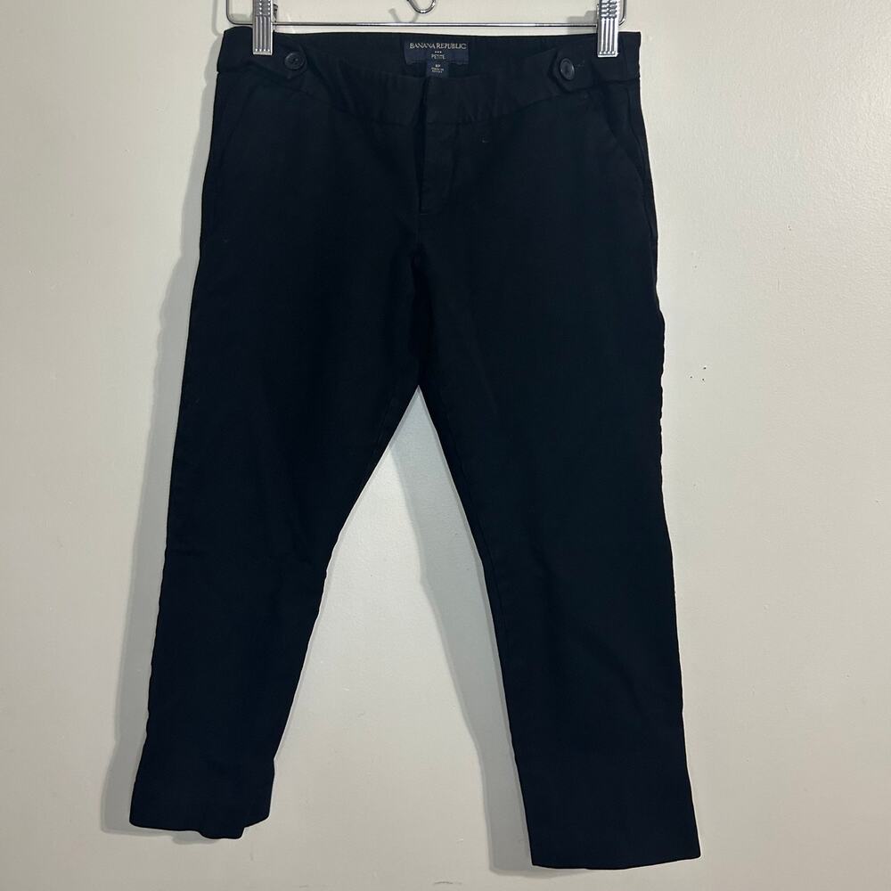 Banana Republic Black Slacks Work Pants Size 8 Petite